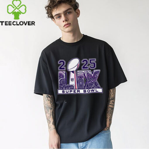 Vintage 2025 Super Bowl Lix Trophy Logo Shirt