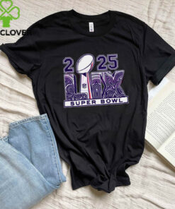 Vintage 2025 Super Bowl Lix Trophy Logo Shirt