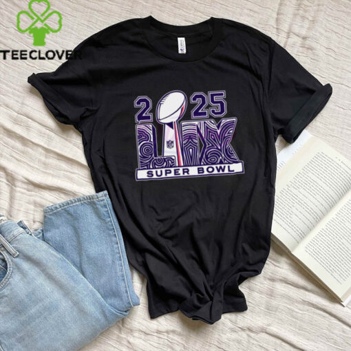 Vintage 2025 Super Bowl Lix Trophy Logo Shirt
