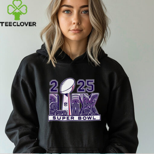 Vintage 2025 Super Bowl Lix Trophy Logo Shirt