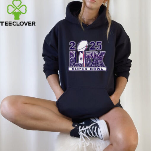 Vintage 2025 Super Bowl Lix Trophy Logo Shirt
