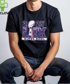 Vintage 2025 Super Bowl Lix Trophy Logo Shirt