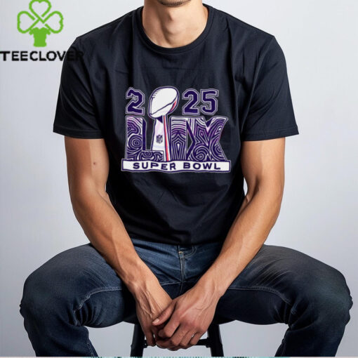 Vintage 2025 Super Bowl Lix Trophy Logo Shirt