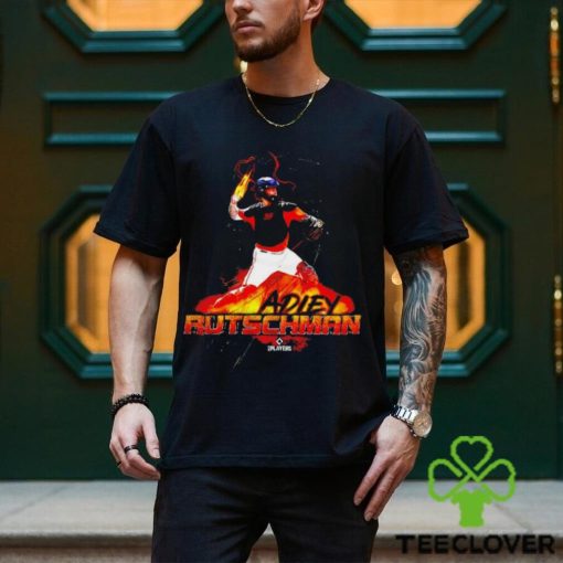 Vintage Adley Rutschman Baltimore Orioles player flame shirt
