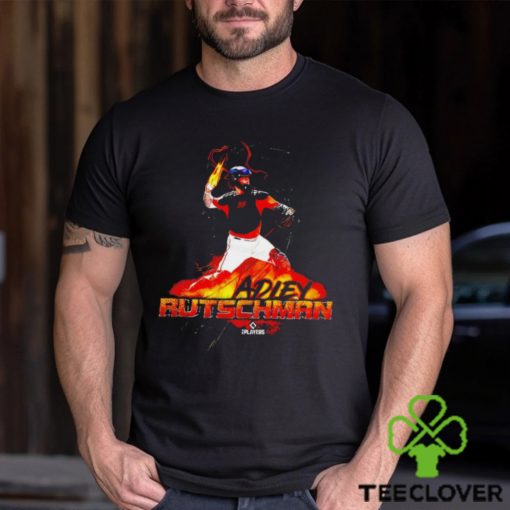Vintage Adley Rutschman Baltimore Orioles player flame shirt