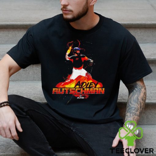 Vintage Adley Rutschman Baltimore Orioles player flame shirt
