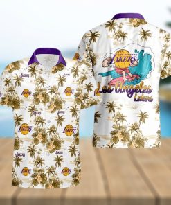 Vintage Aloha NBA Los Angeles Lakers Hawaiian Shirt Trendy Summer Gift