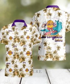 Vintage Aloha NBA Los Angeles Lakers Hawaiian Shirt Trendy Summer Gift