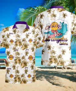 Vintage Aloha NBA Los Angeles Lakers Hawaiian Shirt Trendy Summer Gift