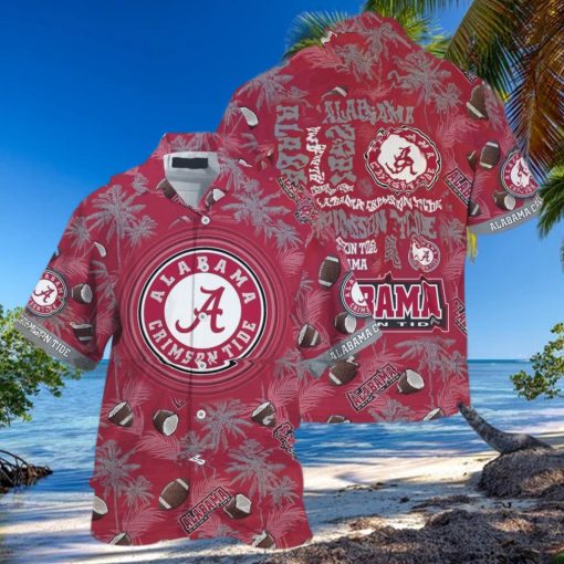 Vintage Aloha NCAA Alabama Crimson Tide Hawaiian Shirt Beach Gift For Dad