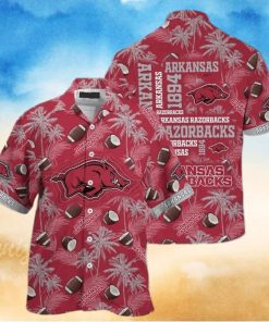 Vintage Aloha NCAA Arkansas Razorbacks Hawaiian Shirt Beach Gift For Dad