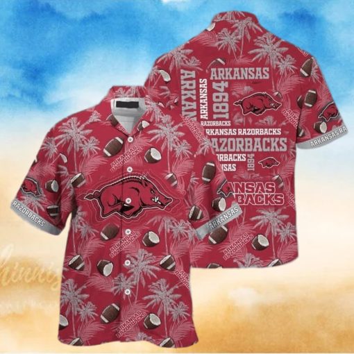 Vintage Aloha NCAA Arkansas Razorbacks Hawaiian Shirt Beach Gift For Dad