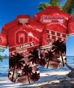 Vintage Aloha NCAA Oklahoma Sooners Hawaiian Shirt Coconut Trees