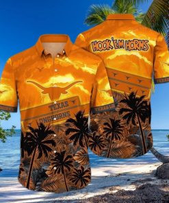 Vintage Aloha NCAA Texas Longhorns Hawaiian Shirt Summer Beach Gift