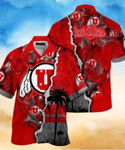 Vintage Aloha NCAA Utah Utes Hawaiian Shirt Custom Name Gift For Beach Trip 1 Vintage Aloha NCAA Utah Utes Hawaiian Shirt Custom Name Gift For Beach Trip