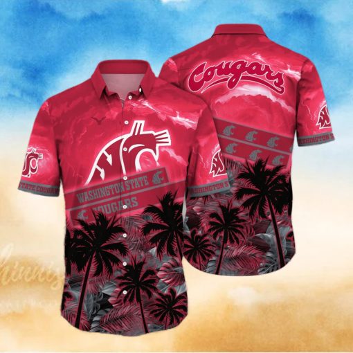 Vintage Aloha NCAA Washington State Cougars Hawaiian Shirt Practical Beach Gift
