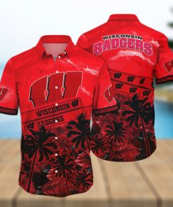 Vintage Aloha NCAA Wisconsin Badgers Hawaiian Shirt Beach Gift For Friend 1 Vintage Aloha NCAA Wisconsin Badgers Hawaiian Shirt Beach Gift For Friend