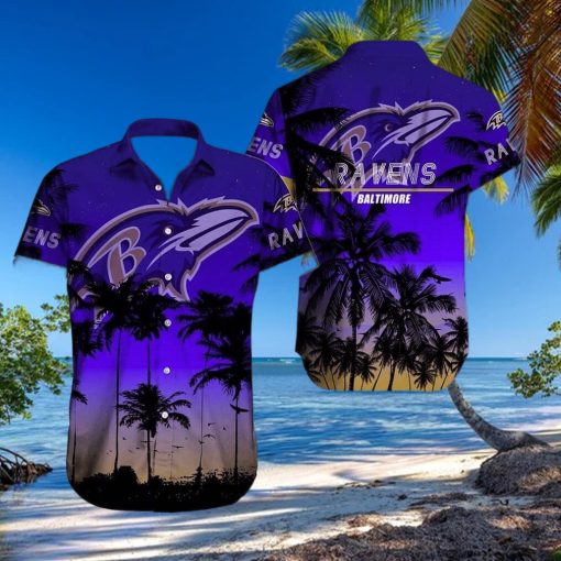 Vintage Aloha NFL Baltimore Ravens Hawaiian Shirt Beach Gift For Him