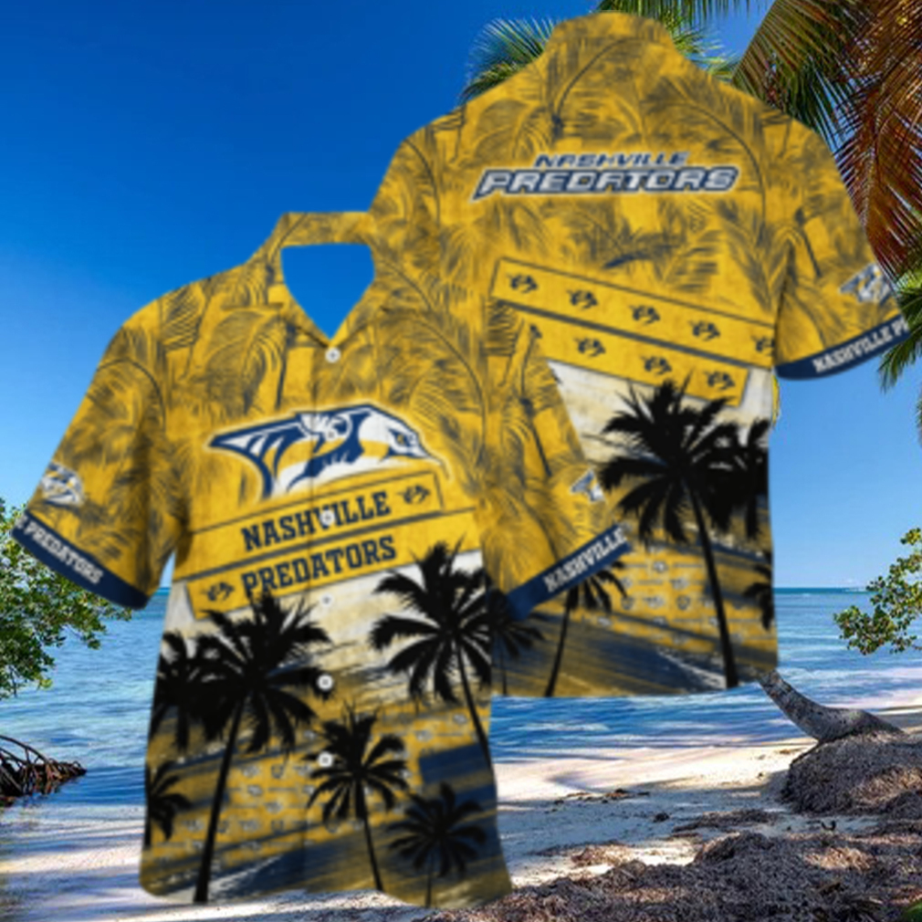 Vintage Aloha NHL Nashville Predators Hawaiian Shirt Palm Tree Pattern Beach Lovers Gift Vintage Aloha NHL Nashville Predators Hawaiian Shirt Palm Tree Pattern Beach Lovers Gift