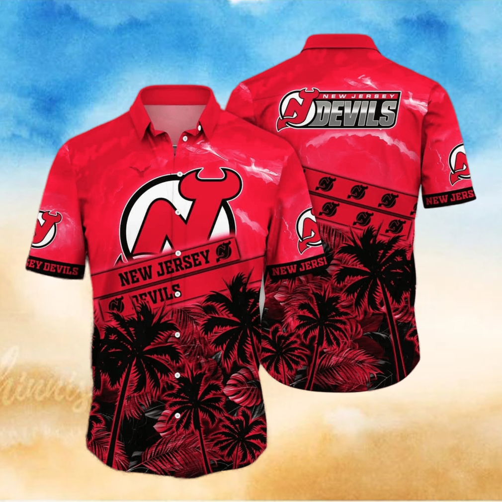 Vintage Aloha NHL New Jersey Devils Hawaiian Shirt Vintage Aloha NHL New Jersey Devils Hawaiian Shirt