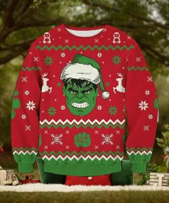 Vintage Angry Hulk Knitted Ugly Knitted Whiskey Christmas 3D Sweater For Men And Women