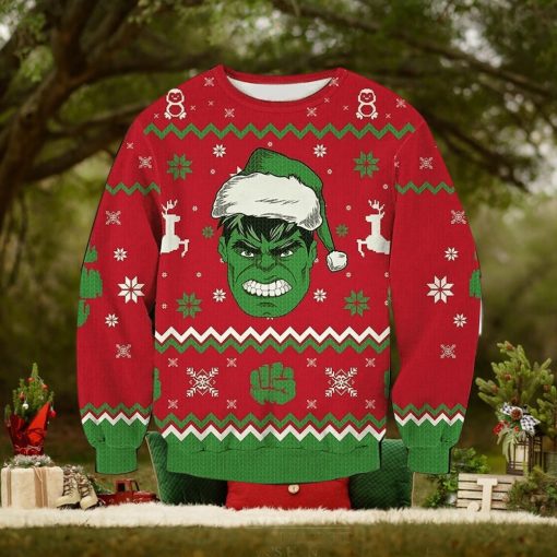 Vintage Angry Hulk Knitted Ugly Knitted Whiskey Christmas 3D Sweater For Men And Women