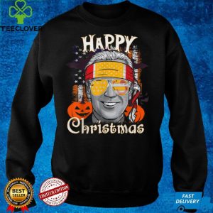 Vintage Anti Joe Biden Happy Christmas Halloween Pumpkin T Shirt 1