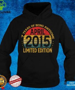 Vintage April 2015 7 Years Old 7th Birthday Decoration T Shirt