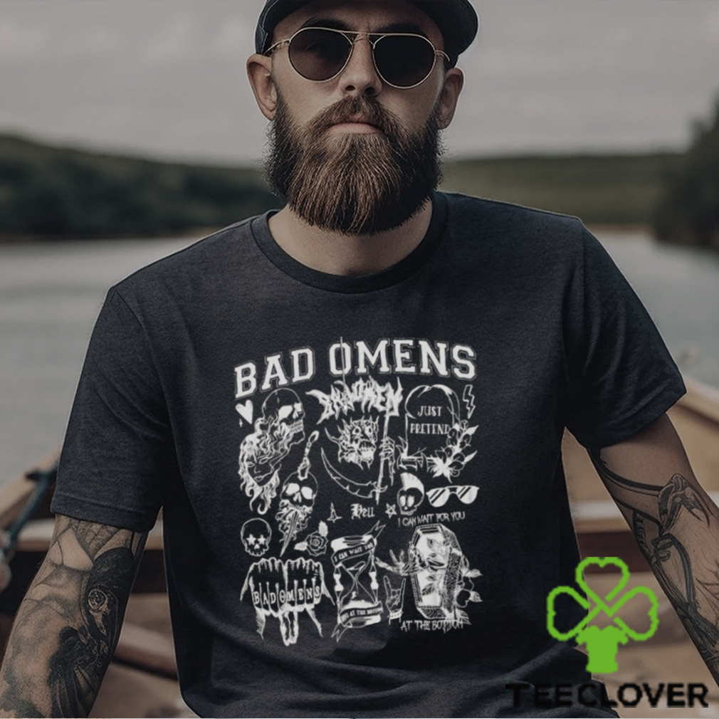 Vintage Bad Omens Doodle Art T Shirt Tour 2023 Cotton Classic Hoodie Vintage Bad Omens Doodle Art T Shirt Tour 2023 Cotton Classic Hoodie