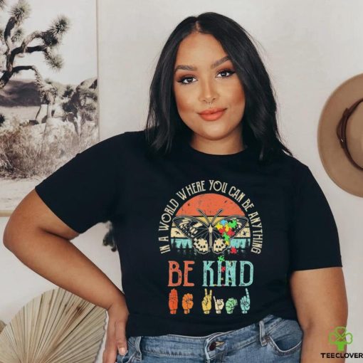 Vintage Be Kind Kindness For Women Autism Awareness Shirt