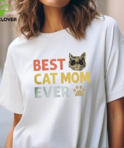 Vintage Best Cat Mom Ever Cat For Women Mother's Day T Shirt