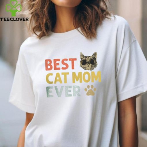 Vintage Best Cat Mom Ever Cat For Women Mother’s Day T Shirt