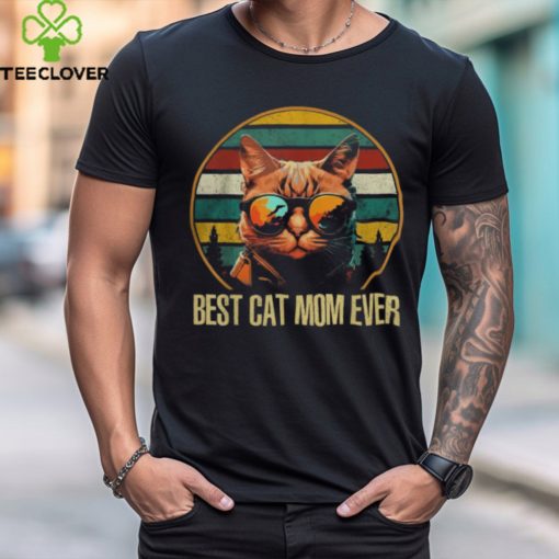 Vintage Best Cat Mom Ever Mother’s Day Shirt For Cat Lover T Shirt