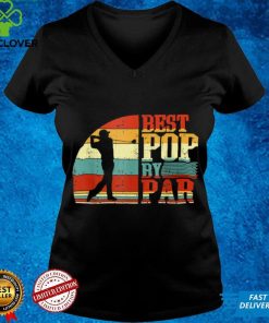 Vintage Best POP By Par Disc Golf Gifts Dad Fathers Papa T Shirt