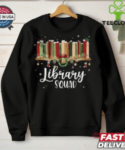 Vintage Book Lovers Library Squad Christmas Comfort Colors Shirt