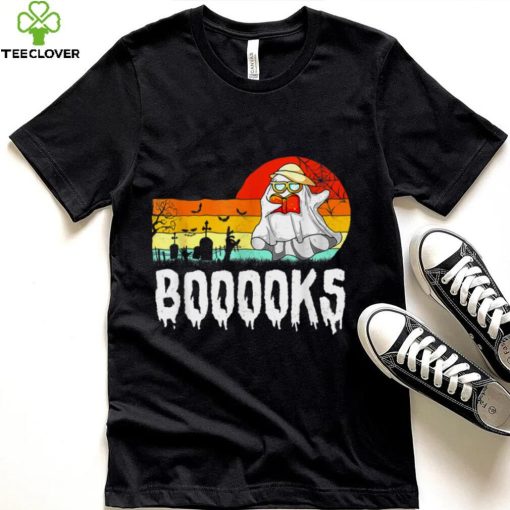 Vintage Books Boo Halloween Costume Reading Book Lover T Shirt