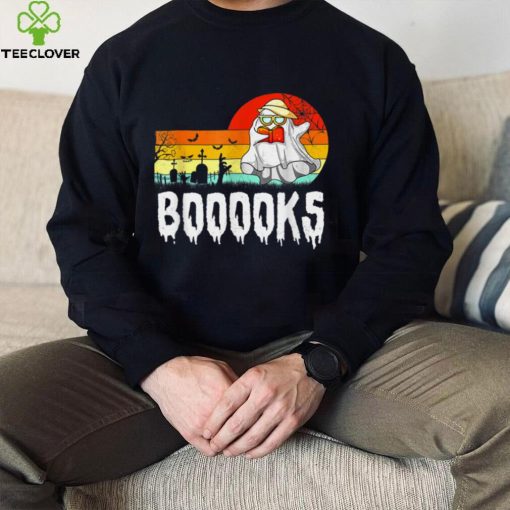 Vintage Books Boo Halloween Costume Reading Book Lover T Shirt