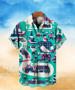 Vintage Cartoon Logging Short Sleeve Shirt