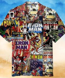 Vintage Comics Iron Man 3D Printed Hawaiian Shirt