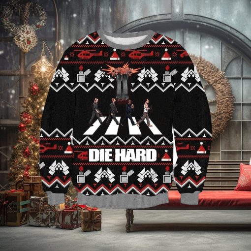Vintage Die Hard Knitted Ugly Knitted Whiskey Christmas 3D Sweater For Men And Women