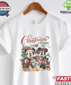 Vintage Disney Christmas On Main Street Shirt, Mickey Minnie Very Merry Christmas Party 2024 Shirt