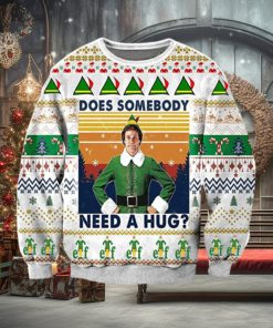 Vintage Does Somebody Need A Hug Knitted Ugly Knitted Whiskey Christmas 3D Sweater For Men And Women