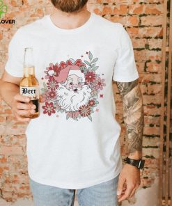 Vintage Floral Santa Claus Christmas Shirt 1 Vintage Floral Santa Claus Christmas Shirt