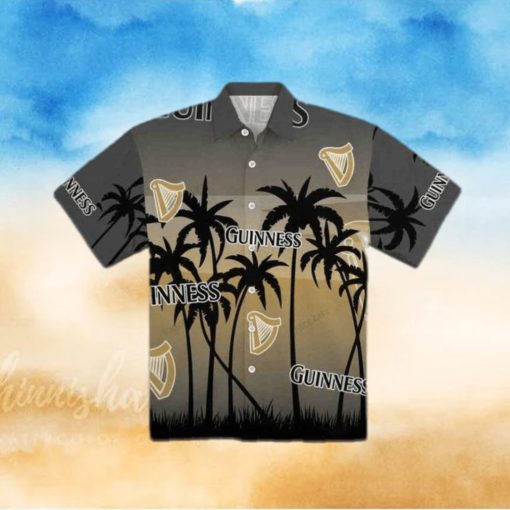 Vintage Guinness Funny Hawaiian Shirt Sunset Birthday Gift For Beach Lovers