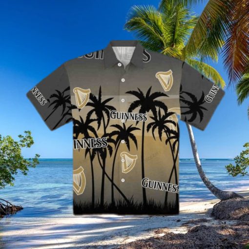 Vintage Guinness Funny Hawaiian Shirt Sunset Birthday Gift For Beach Lovers