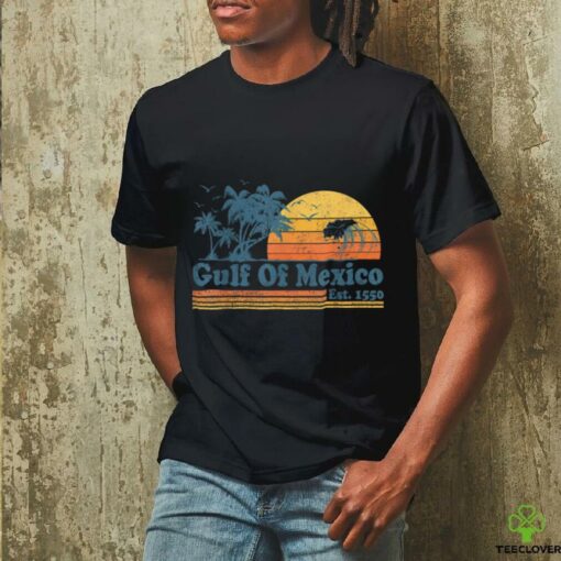 Vintage Gulf of Mexico Est 1550 Retro Beach Sunset T Shirt