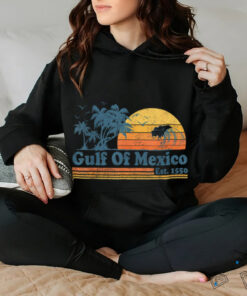 Vintage Gulf of Mexico Est 1550 Retro Beach Sunset T Shirt