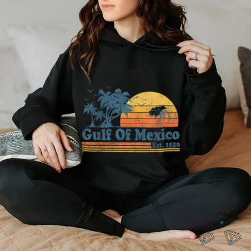Vintage Gulf of Mexico Est 1550 Retro Beach Sunset T Shirt