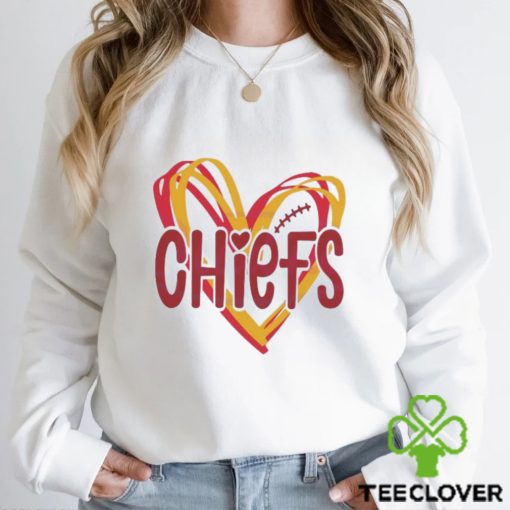 Vintage Heart Kansas City Chiefs NFL Football Shirt