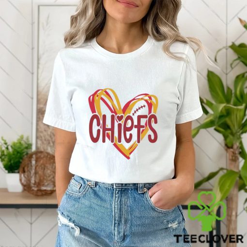 Vintage Heart Kansas City Chiefs NFL Football Shirt